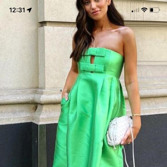 ISO - NEED THIS DRESS- OROTON BOW DETAIL GOWN GARDEN - Picture 3 of 6